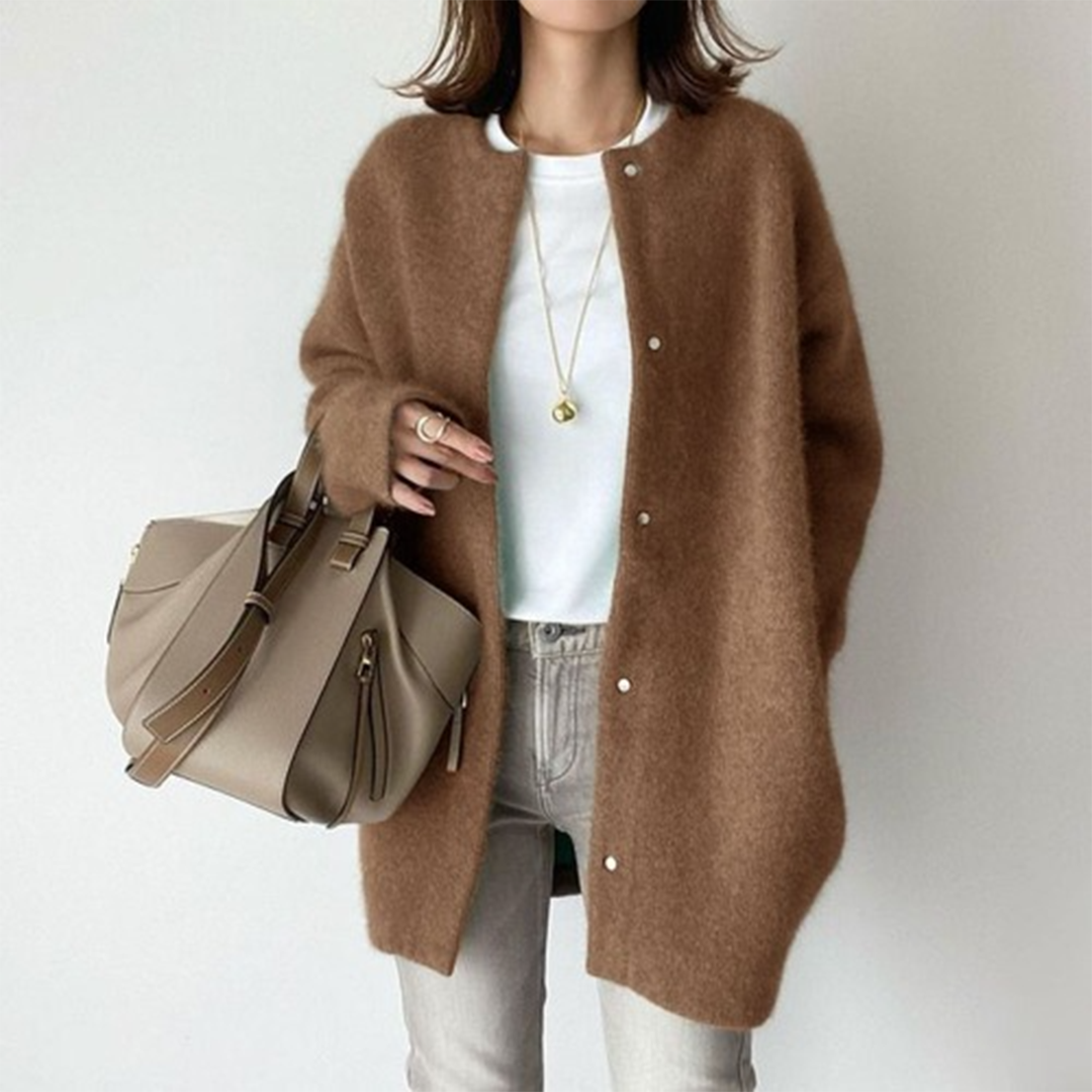 Dames Oversized Cardigan | Lang, Knopen