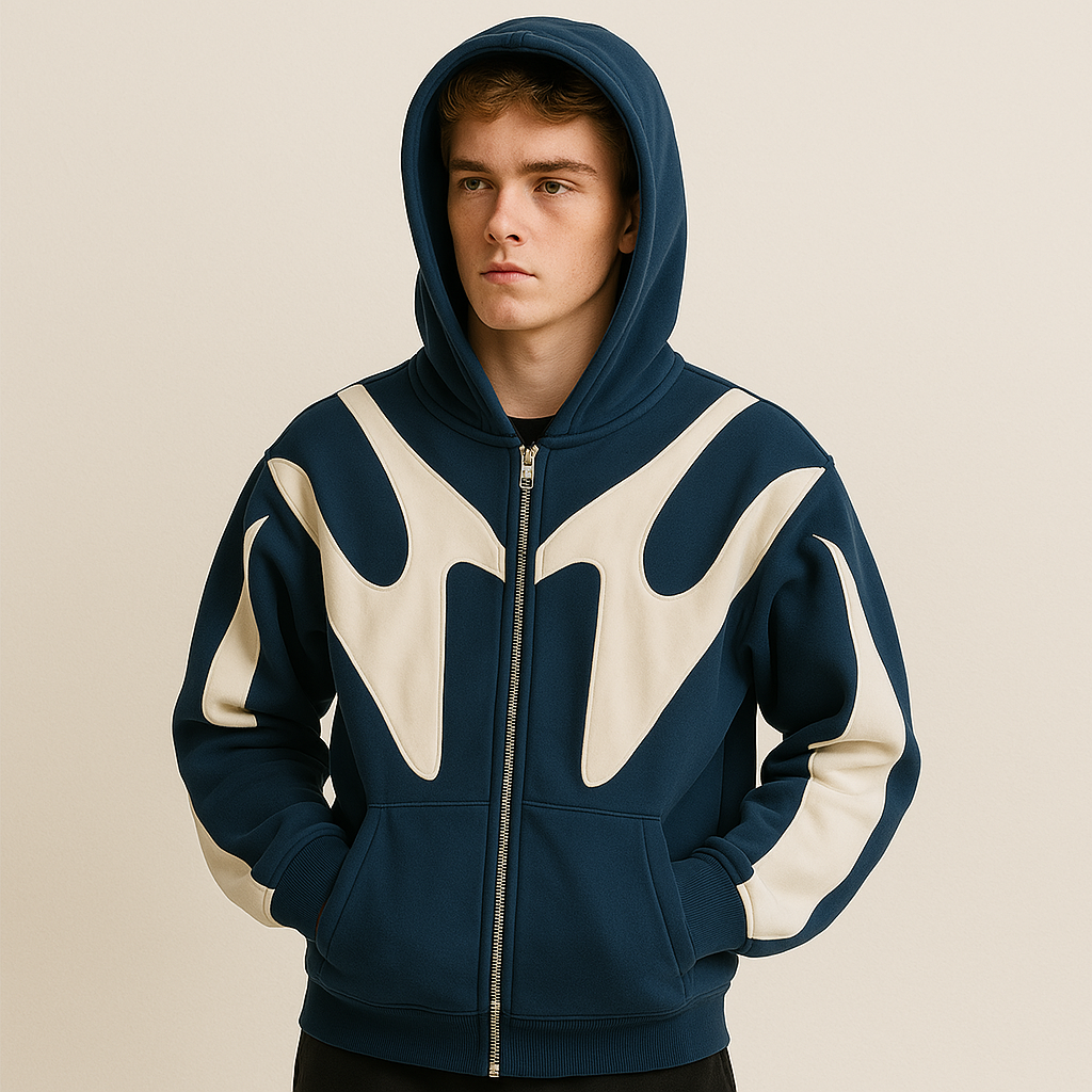 Heren Grafische Hoodie Lente | Ritssluiting, Kap