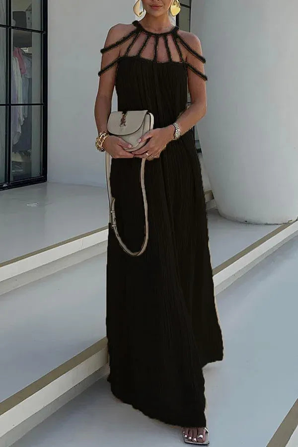 Dames Geplooide Strandjurk Zomerjurk | Maxi