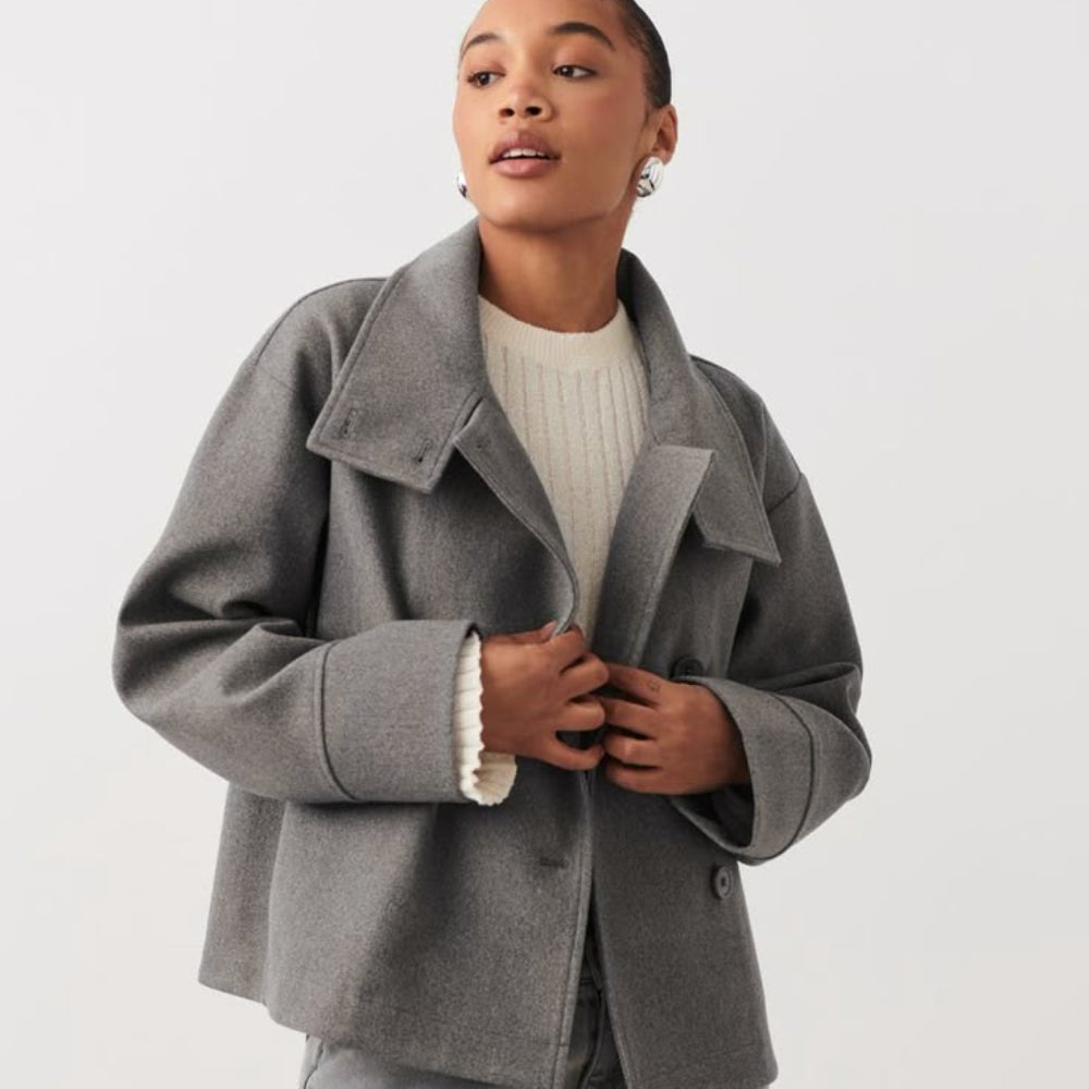 Dames Korte Jas - Geknoopt Cropped Blazer