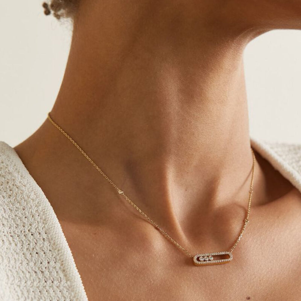 Dames Minimalistische Ketting - Elegant Zirkonia Hanger