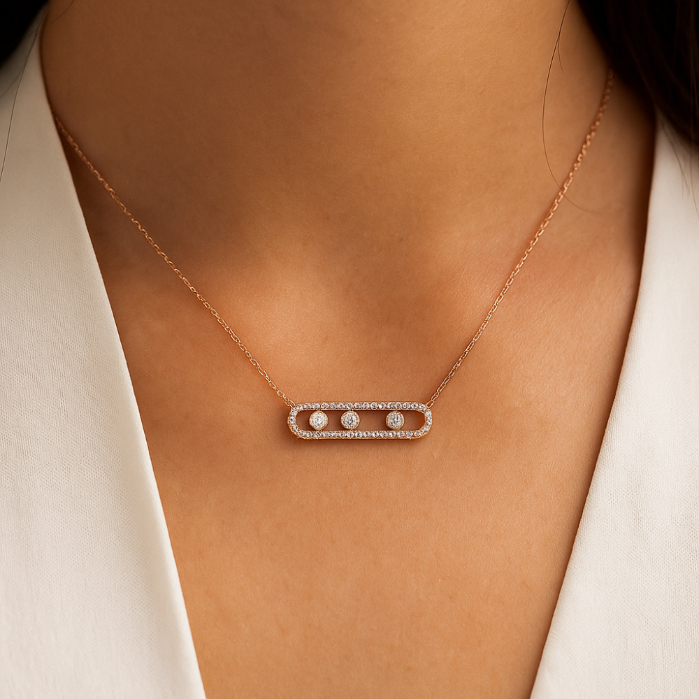 Dames Minimalistische Ketting - Elegant Zirkonia Hanger