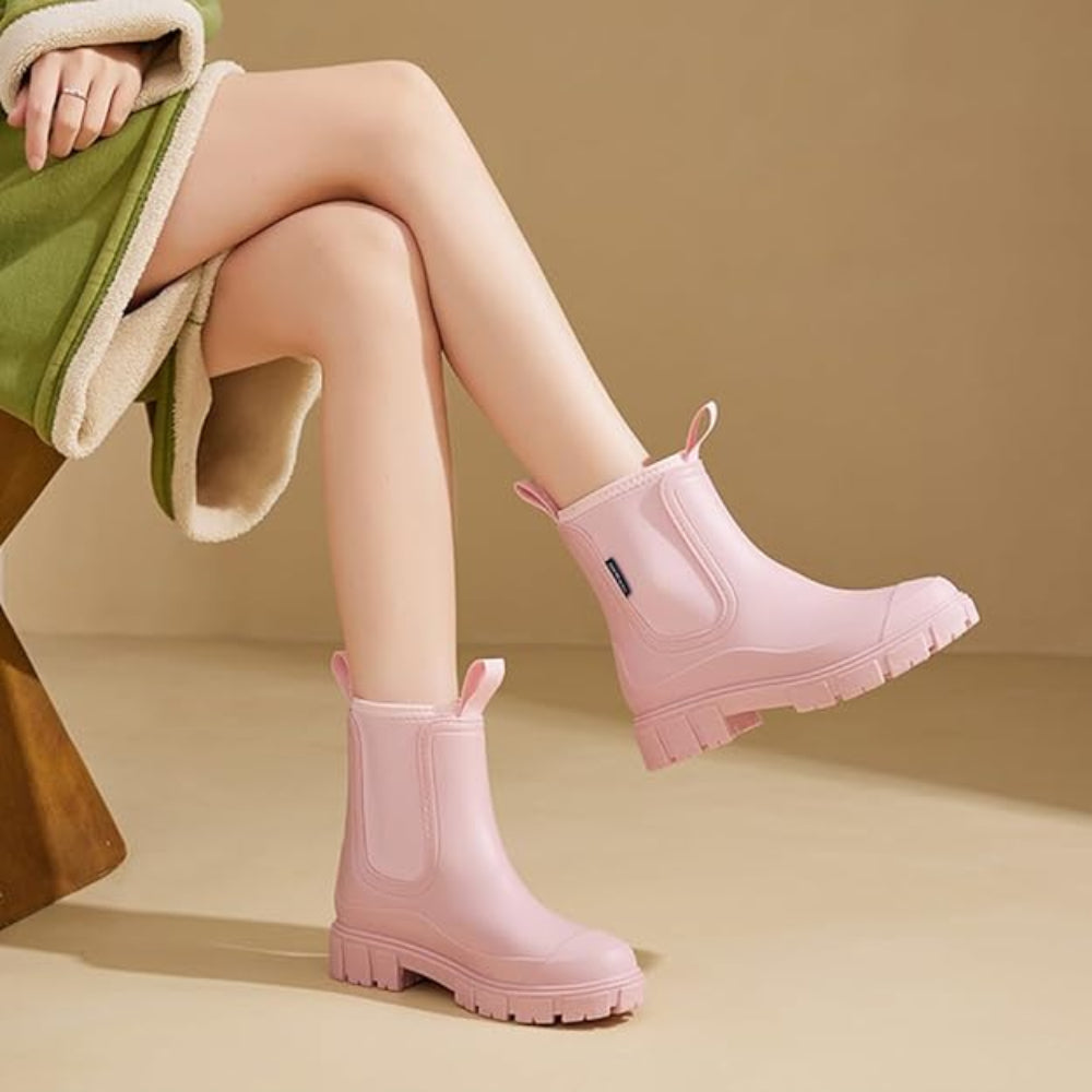 Dames Platform Chelsea Enkellaarzen - Chunky Elastiek