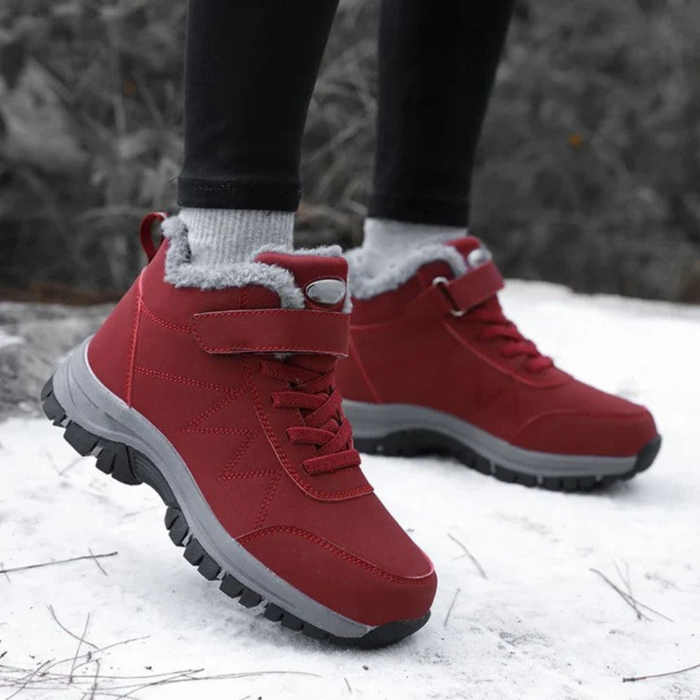 Dames Winter Gevoerde Sneeuwlaarzen - Waterdicht Klittenband