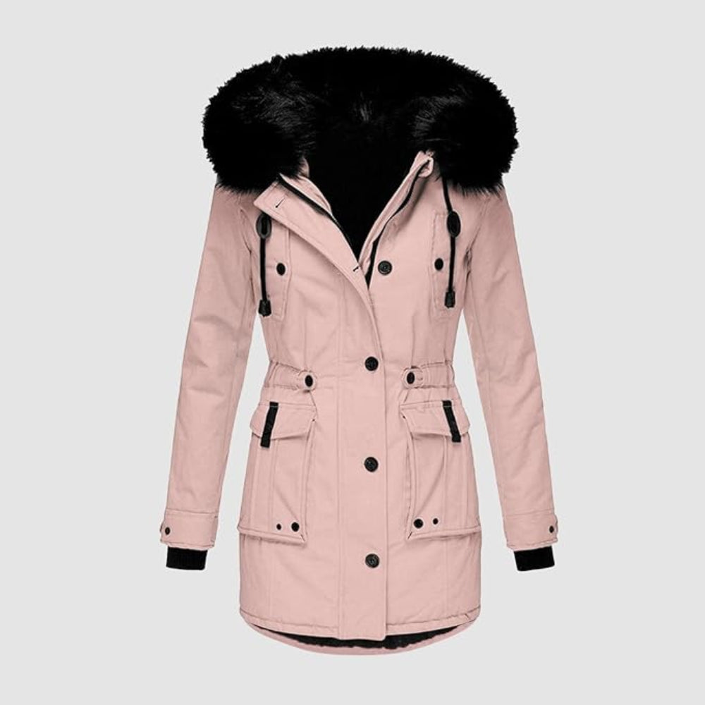 Dames Winter Parka Jas - Capuchon Bontkraag Lang