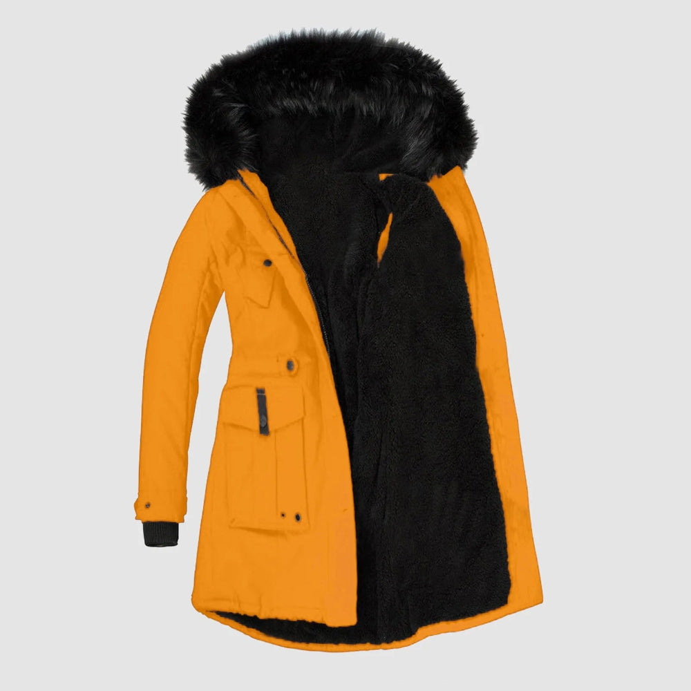 Dames Winter Parka Jas - Capuchon Bontkraag Lang
