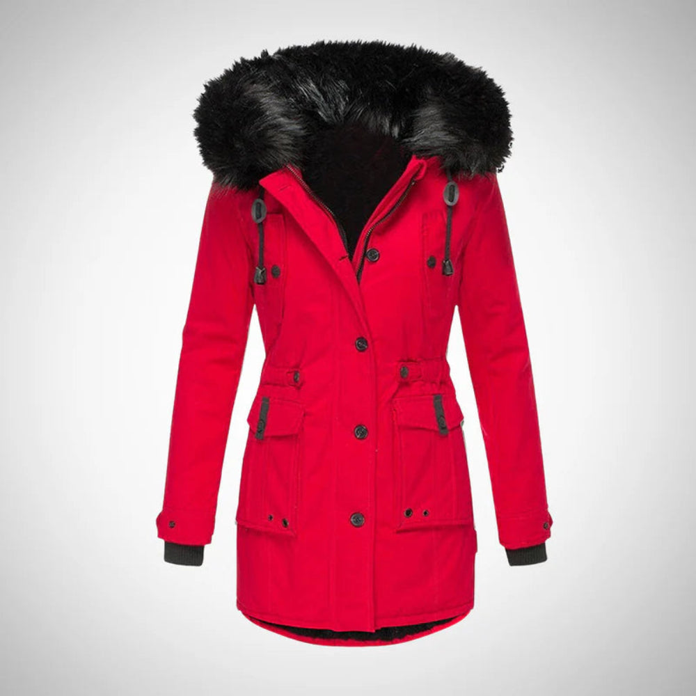 Dames Winter Parka Jas - Capuchon Bontkraag Lang