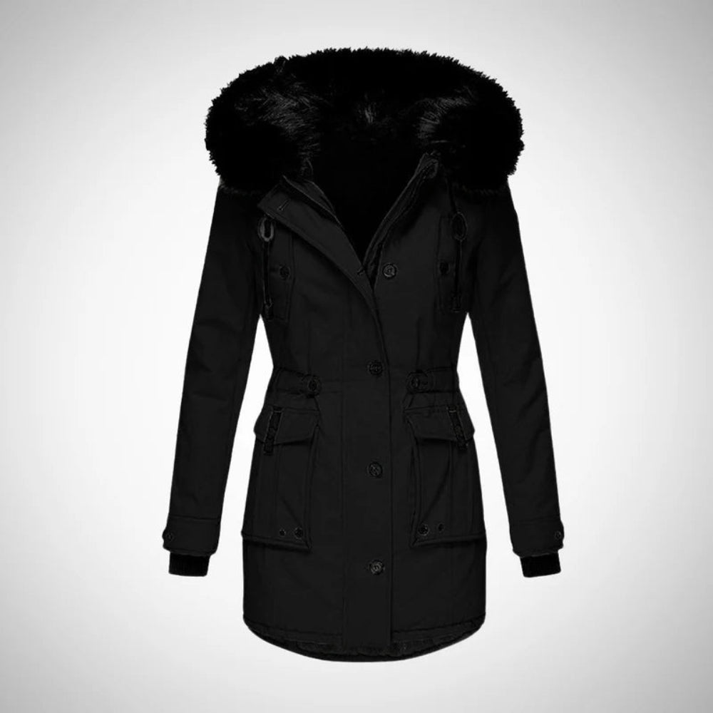 Dames Winter Parka Jas - Capuchon Bontkraag Lang