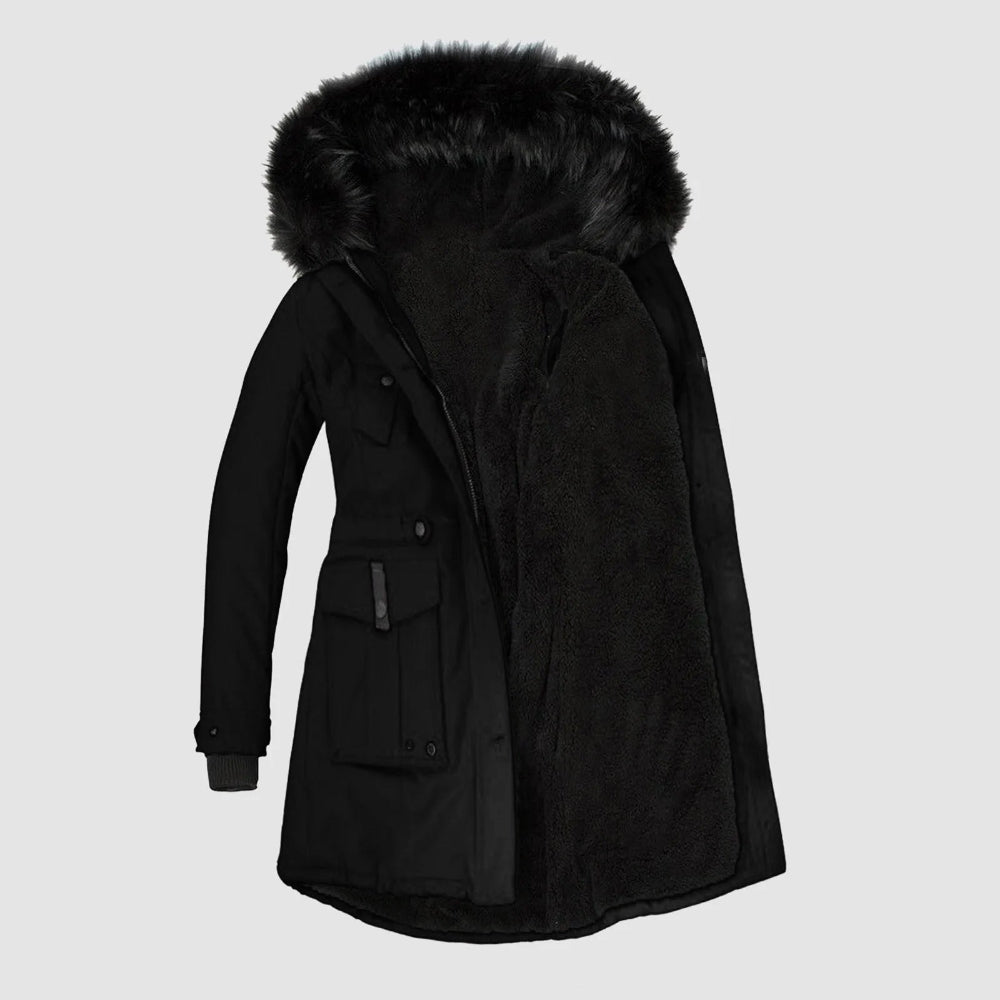 Dames Winter Parka Jas - Capuchon Bontkraag Lang
