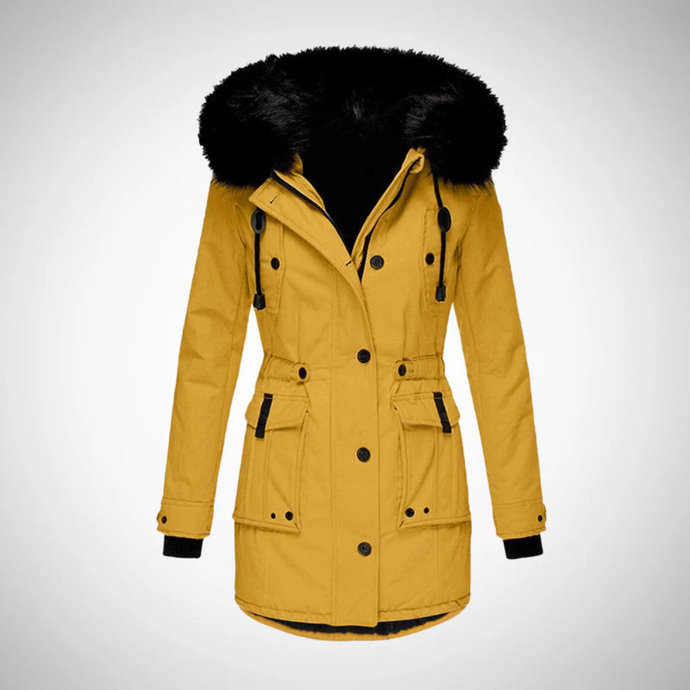 Dames Winter Parka Jas - Capuchon Bontkraag Lang