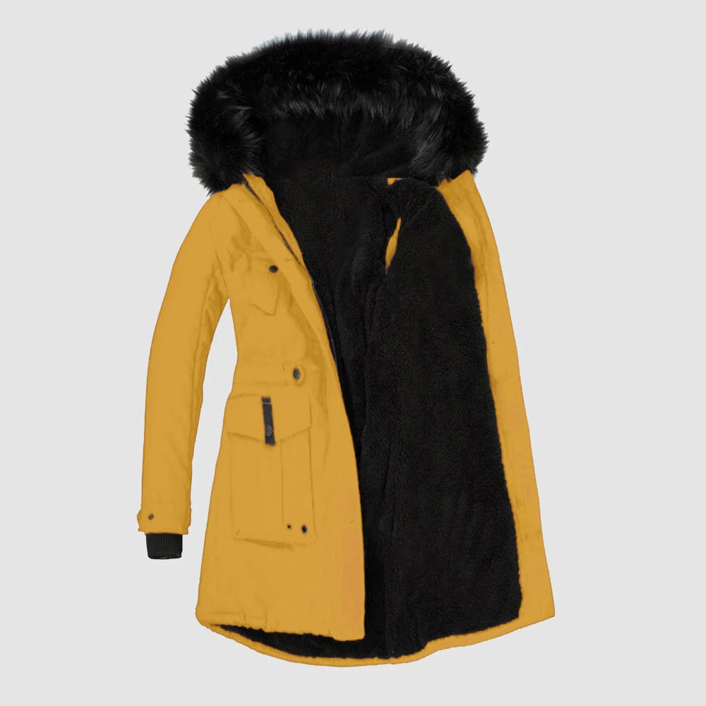 Dames Winter Parka Jas - Capuchon Bontkraag Lang