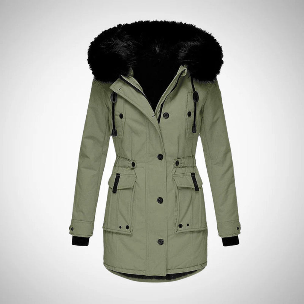 Dames Winter Parka Jas - Capuchon Bontkraag Lang