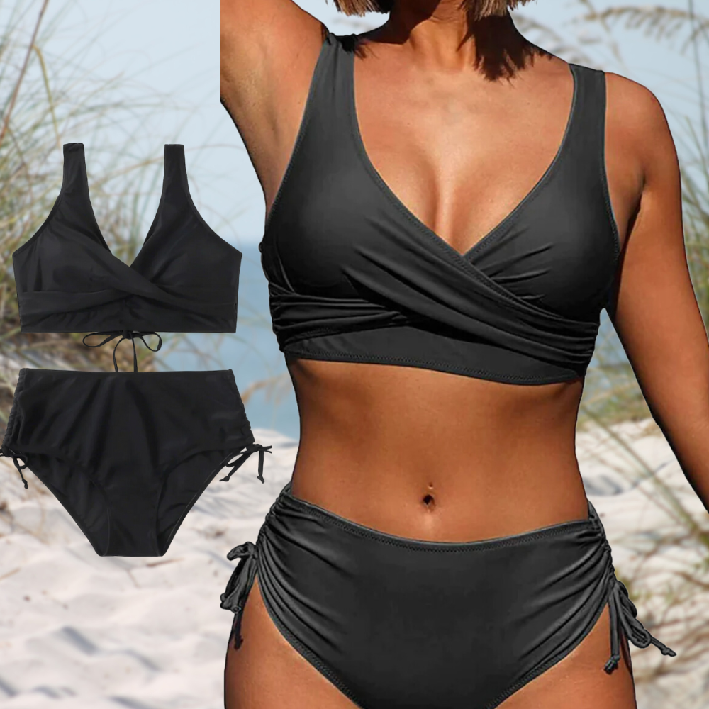 Dames Zomer Bikini | Hoge Taille, Wrap-Top