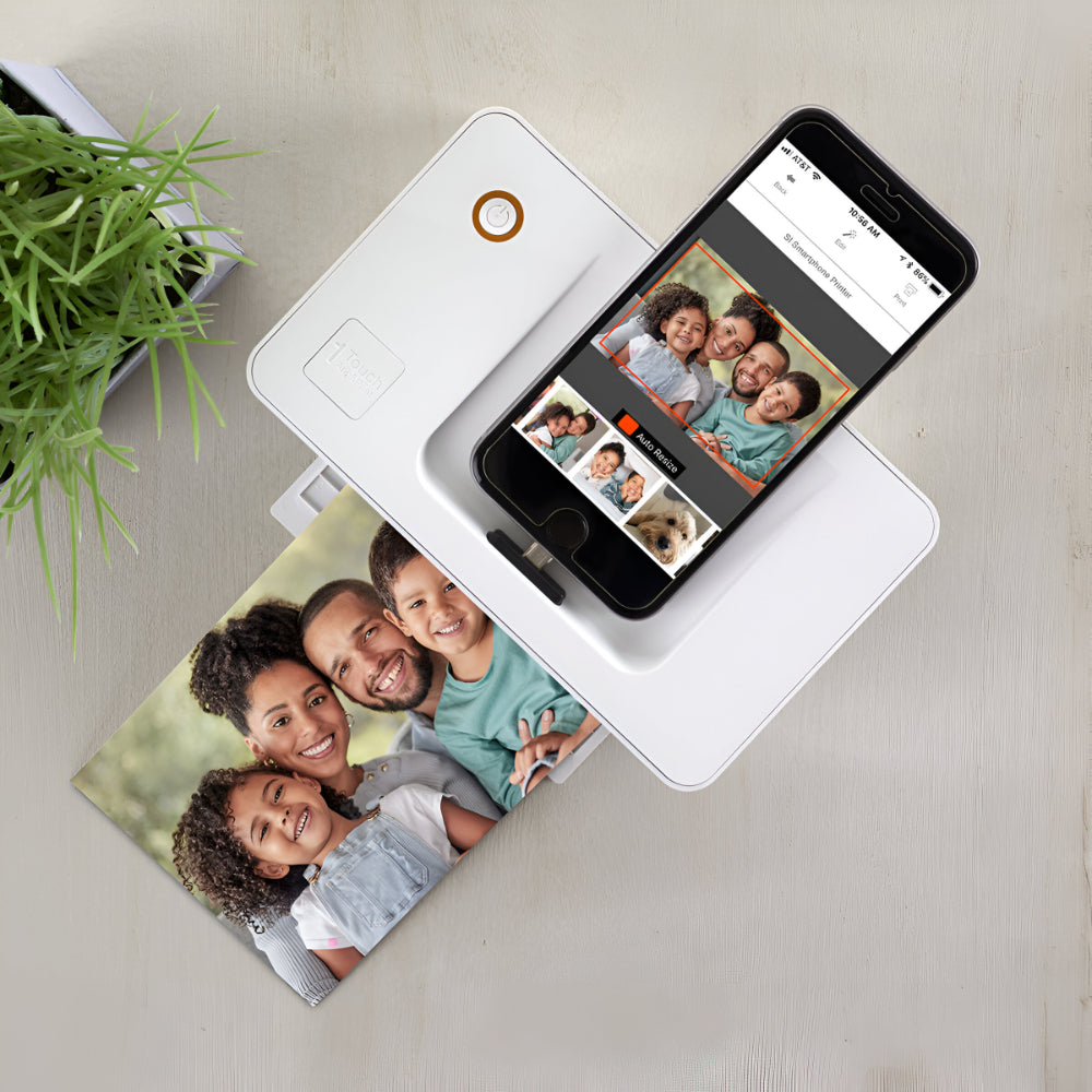 Fotoprinter Draadloos Compact voor Smartphone 4x6 Kleurenfoto