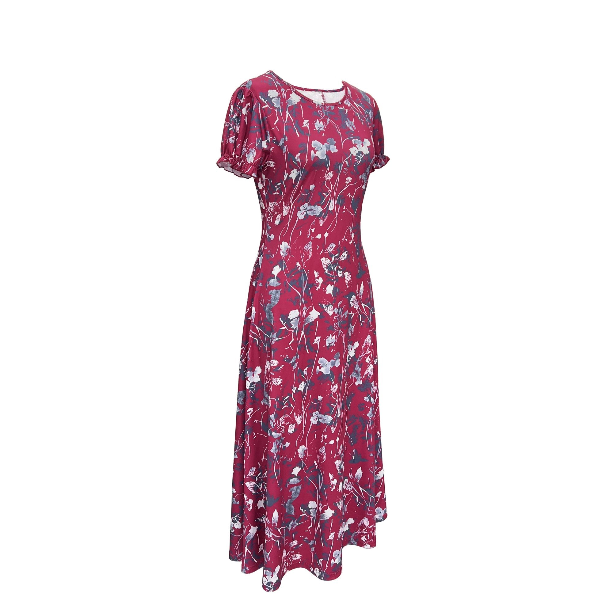 Dames Elegante zomerjurk met bloemenpatroon | Midi