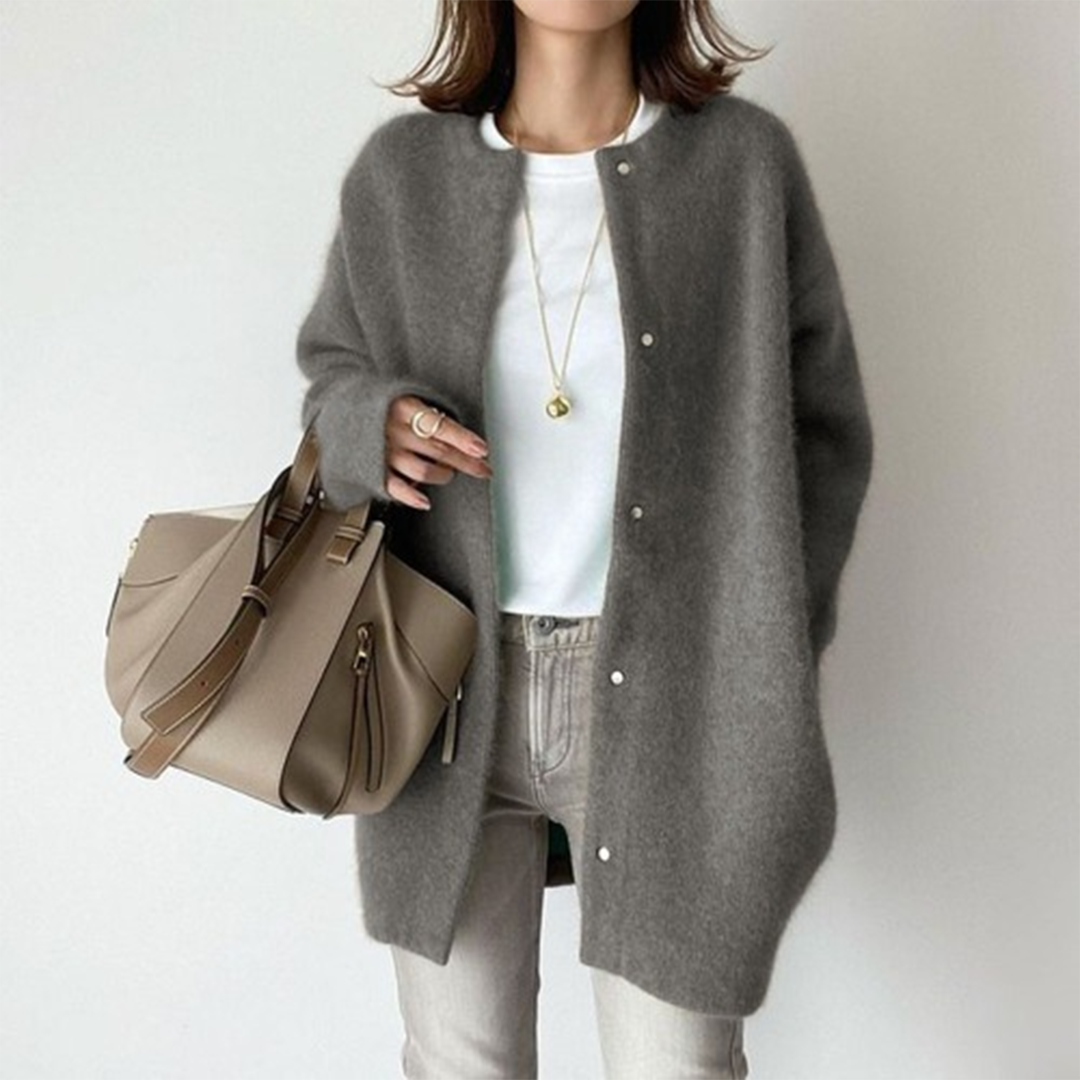Dames Oversized Cardigan | Lang, Knopen