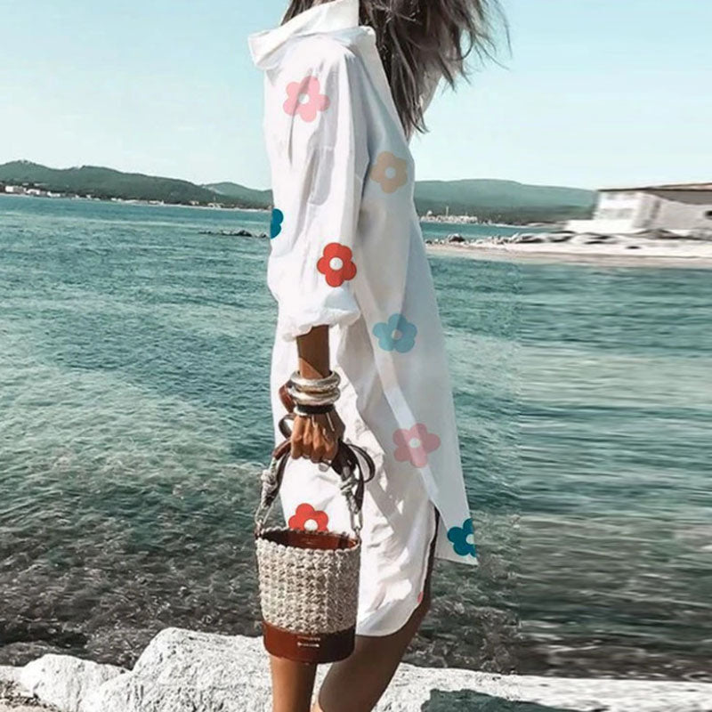 Dames Luchtige strandjurk met blouselook | Mini