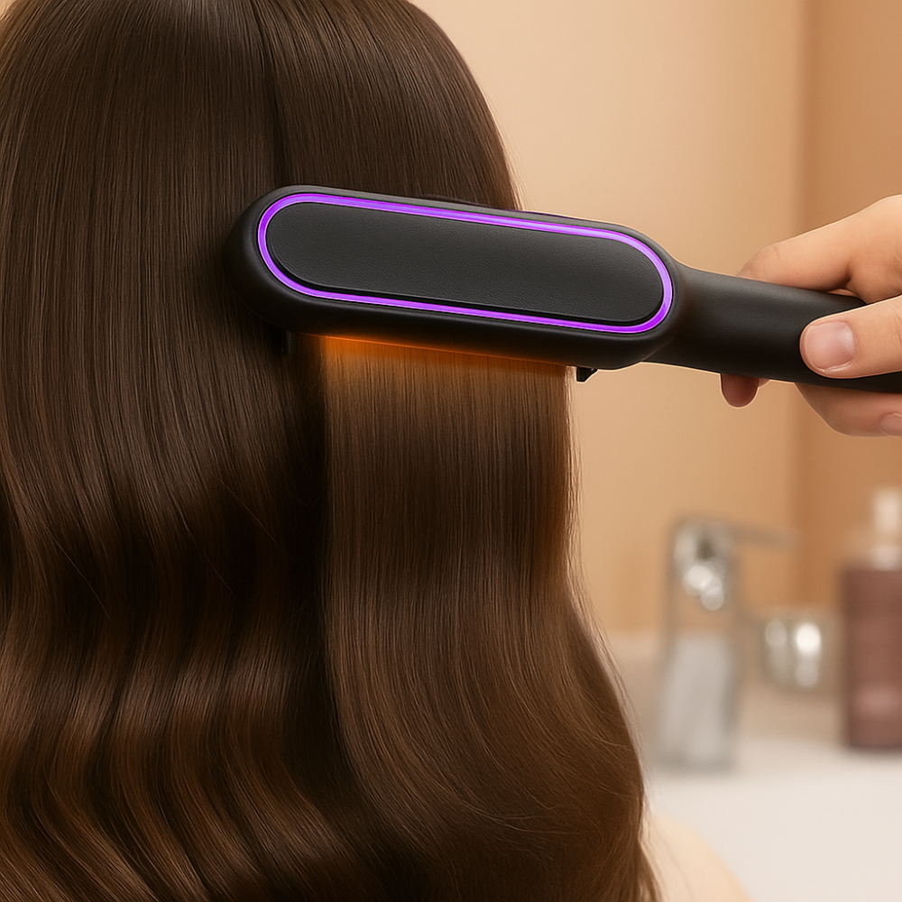 Hairstyling Borstel Ionisch Verwarmd Glad Haar