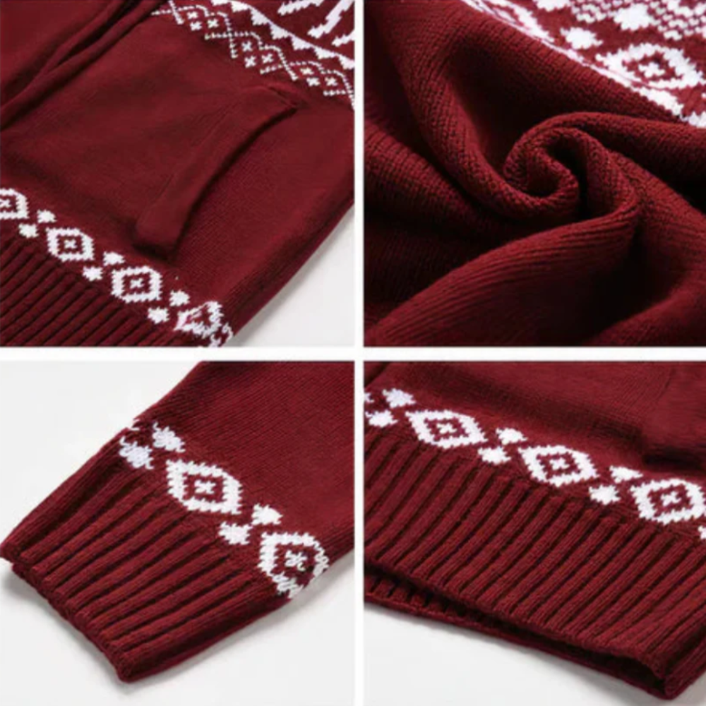 Heren Kerst Nordic Winter Trui - Gebreid Lange Mouwen