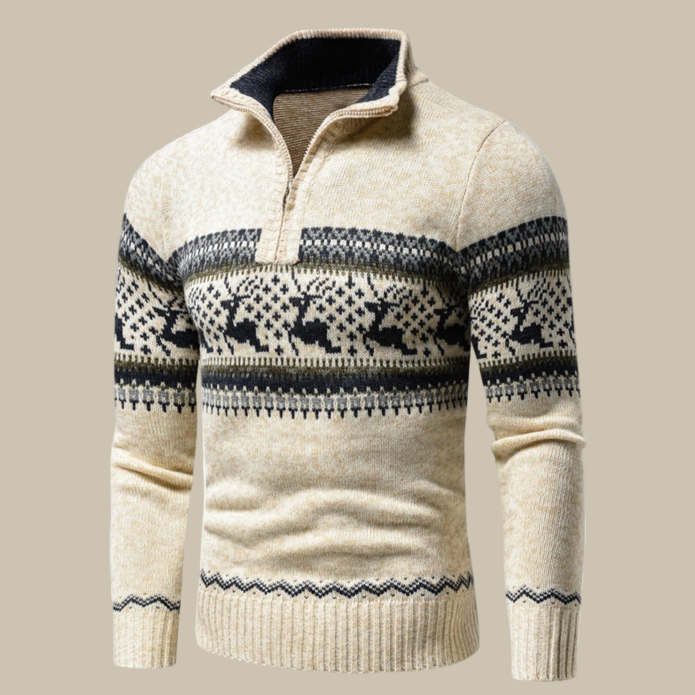Heren Kerst Nordic Winter Trui - Gebreid Lange Mouwen