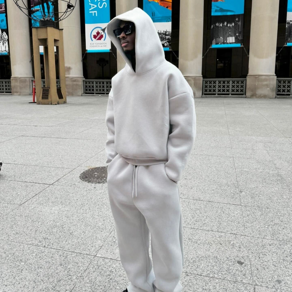 Heren Oversized Trainingspak Hoodie Set - Comfortabel Streetwear