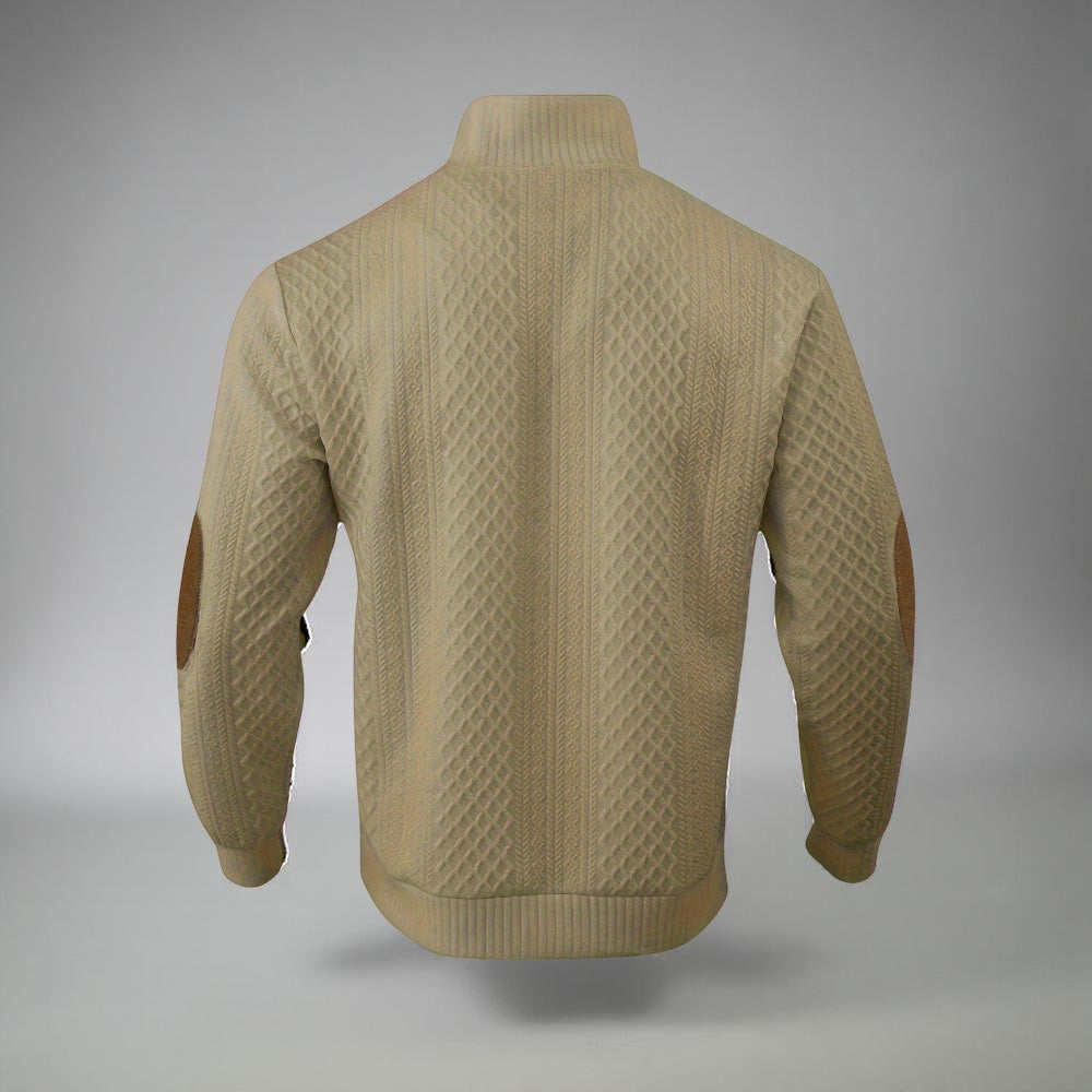 Heren Gebreide Trui met Rits – Warme Winter Pullover