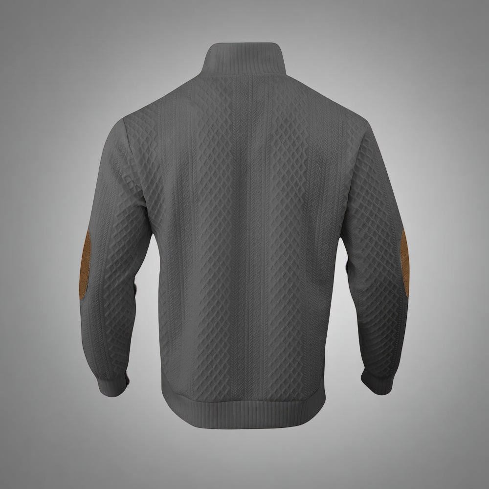 Heren Gebreide Trui met Rits – Warme Winter Pullover