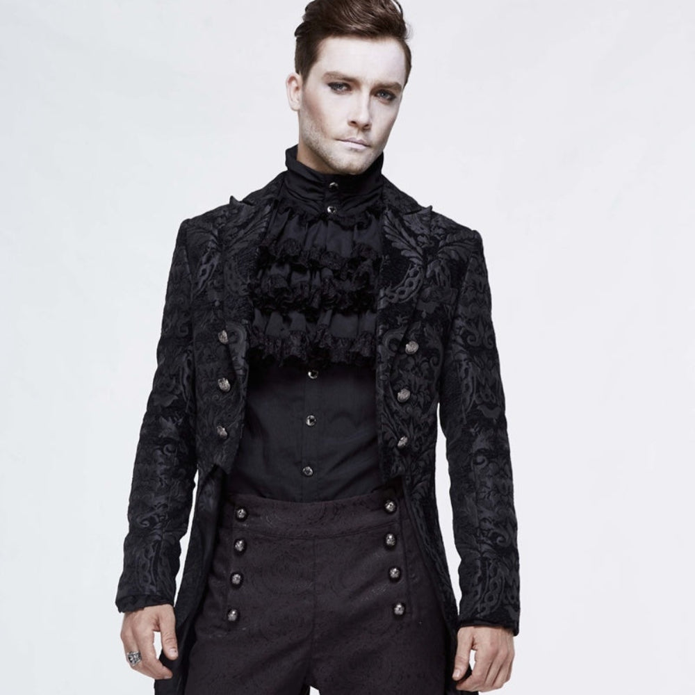 Heren Victoriaanse Formele Avondjas - Lange Mouwen Brokaat