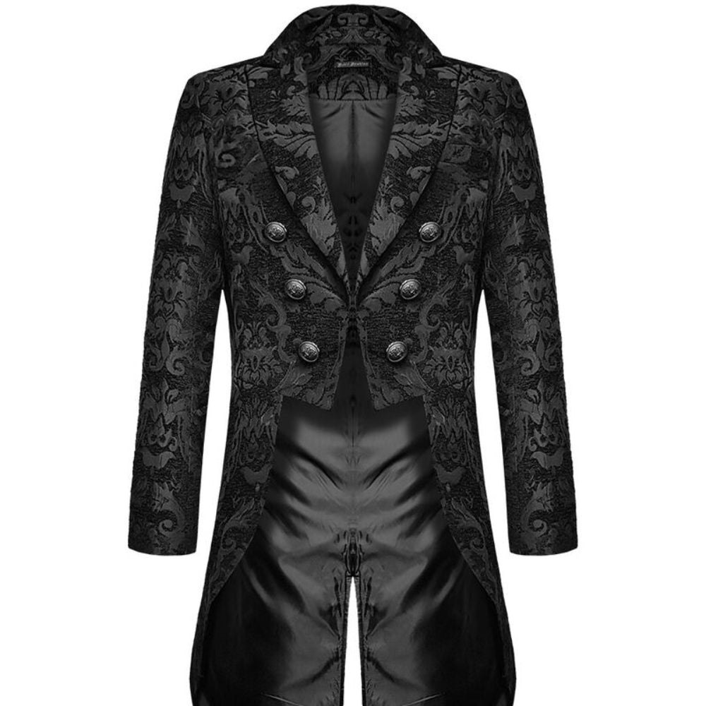 Heren Victoriaanse Formele Avondjas - Lange Mouwen Brokaat