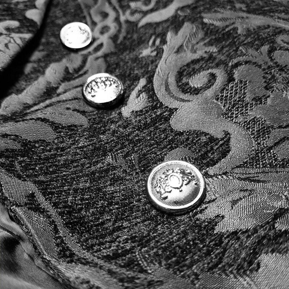 Heren Victoriaanse Formele Avondjas - Lange Mouwen Brokaat