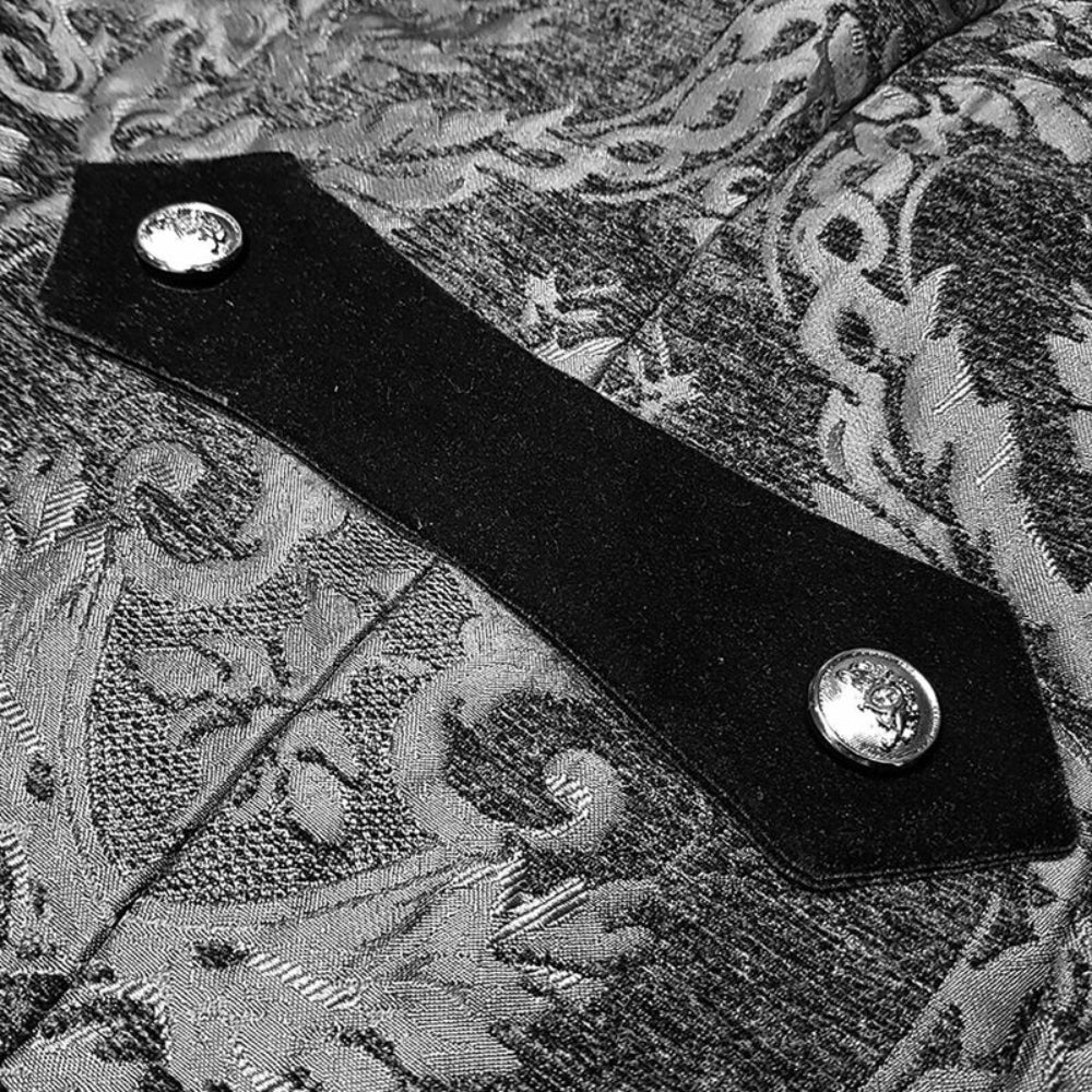 Heren Victoriaanse Formele Avondjas - Lange Mouwen Brokaat