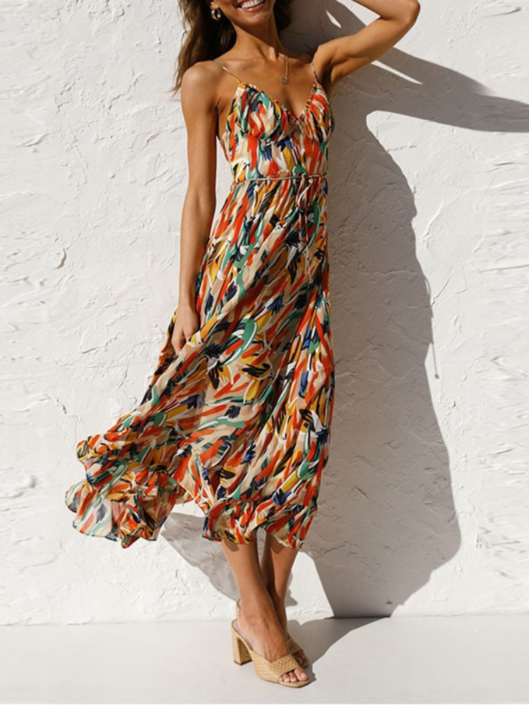 Dames Luchtige Strandjurk | Midi