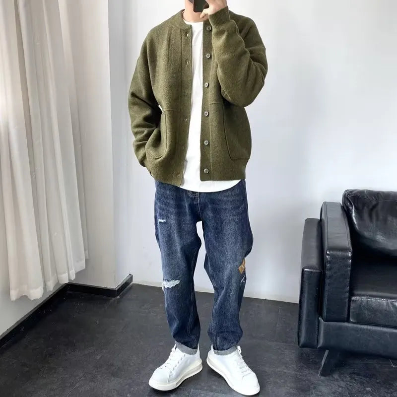 Cardigan Oversized Heren | Lungo, Bottoni