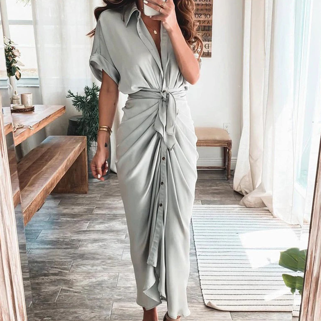 Dames Elegante geknoopte zomerjurk | Maxi