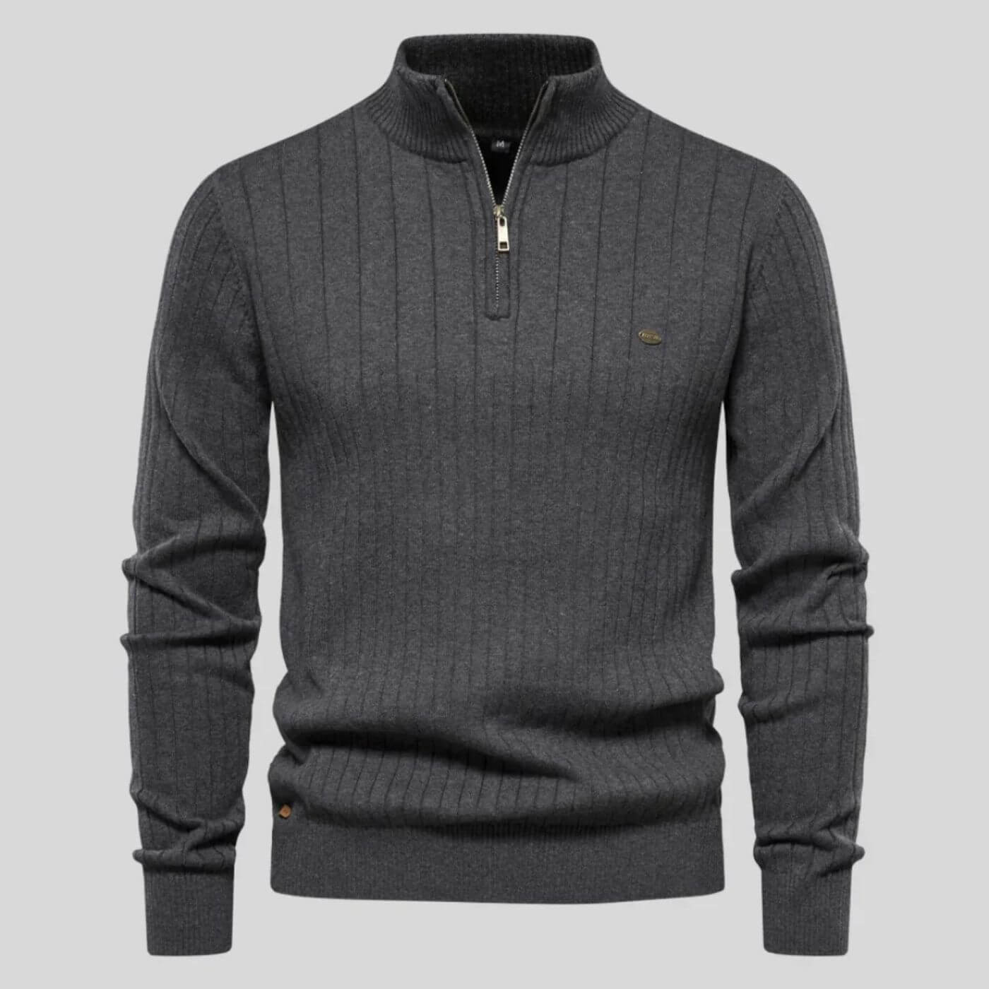 Pullover Strak in Maglia Heren | Cerniera, Lungo