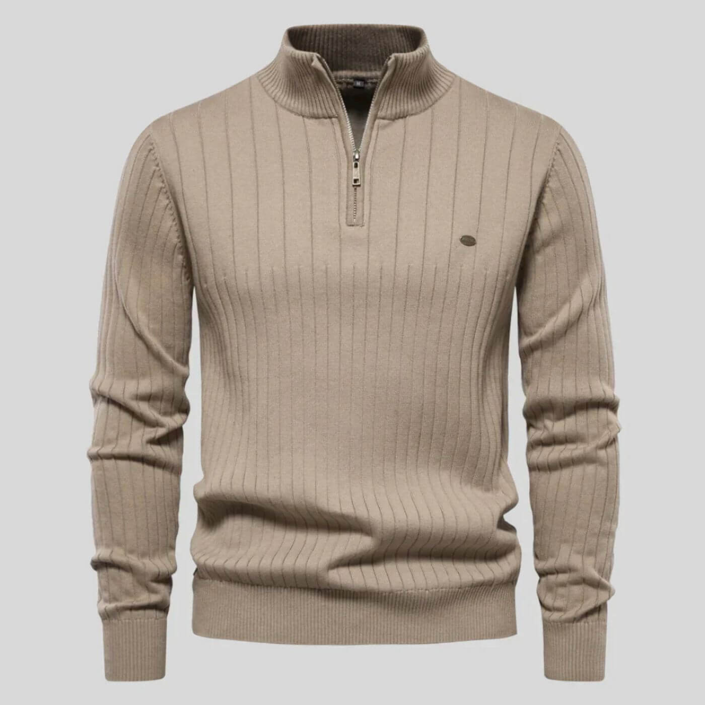 Pullover Strak in Maglia Heren | Cerniera, Lungo