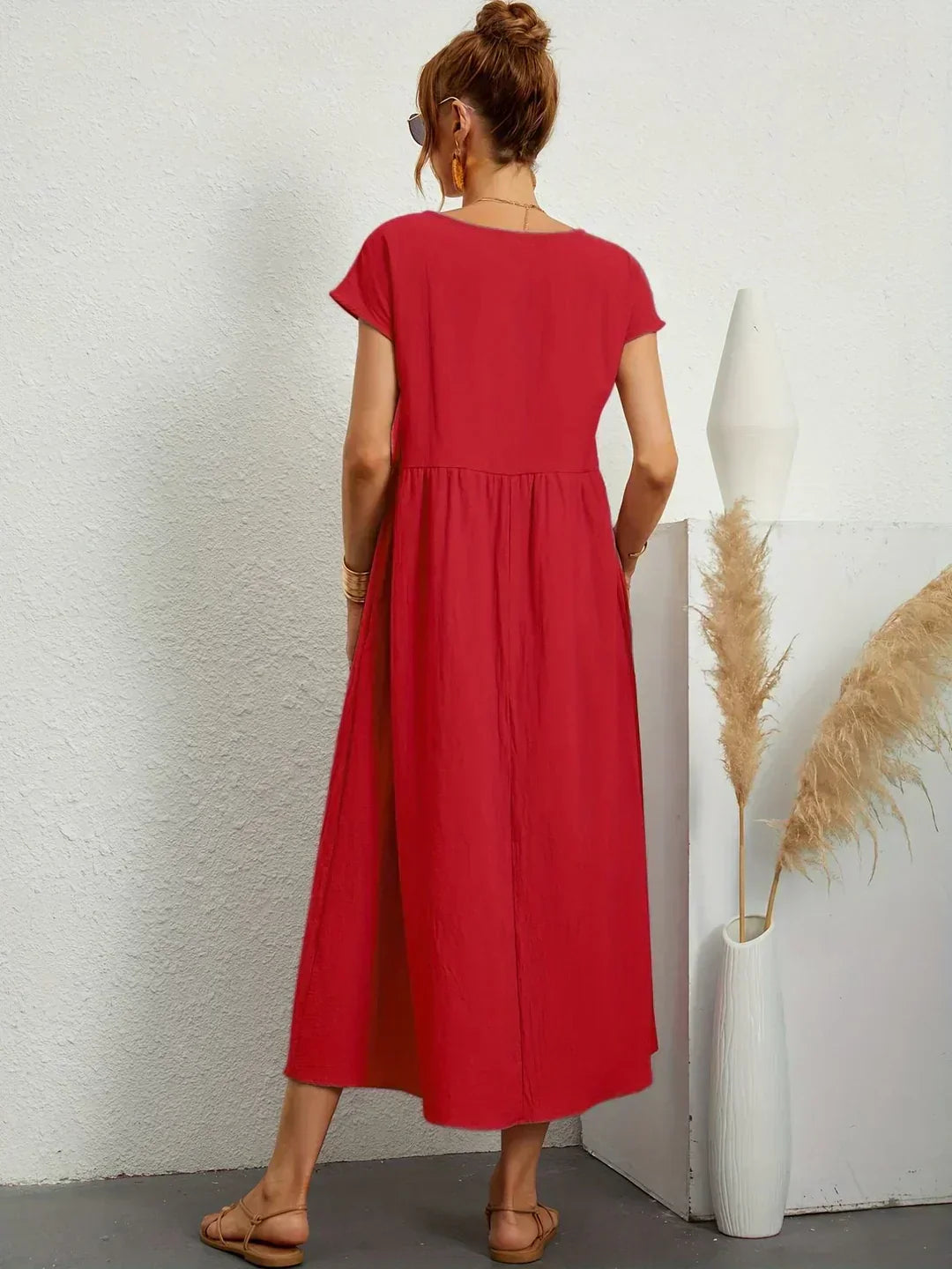 Sophie | Abito estivo elegante in lino per donne | Maxi