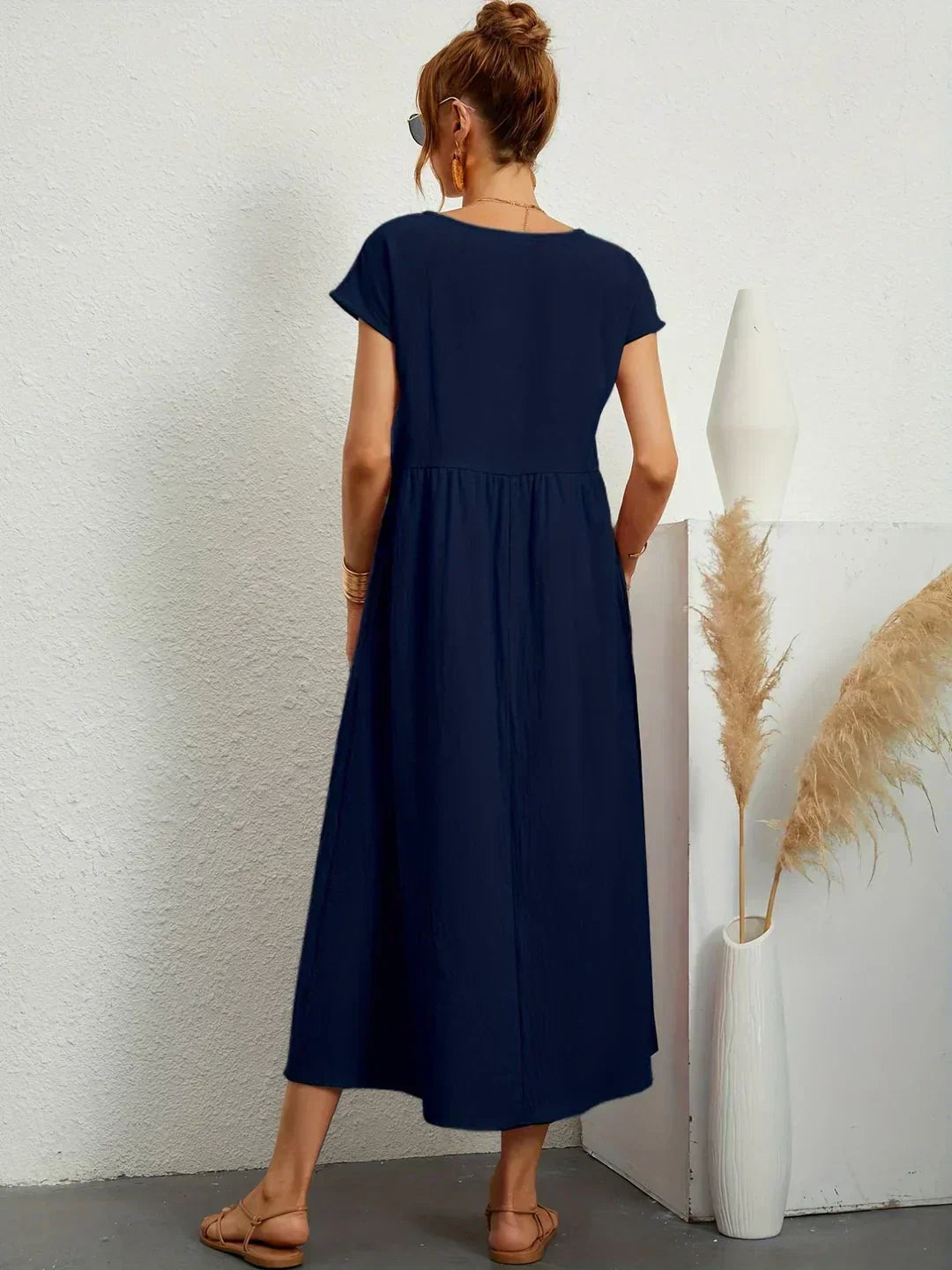 Sophie | Abito estivo elegante in lino per donne | Maxi