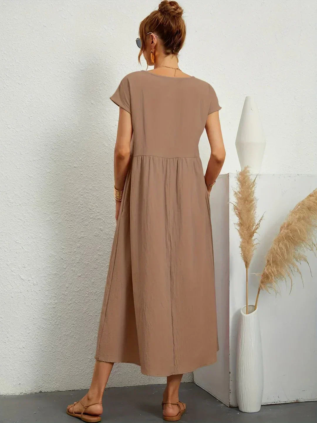 Sophie | Abito estivo elegante in lino per donne | Maxi