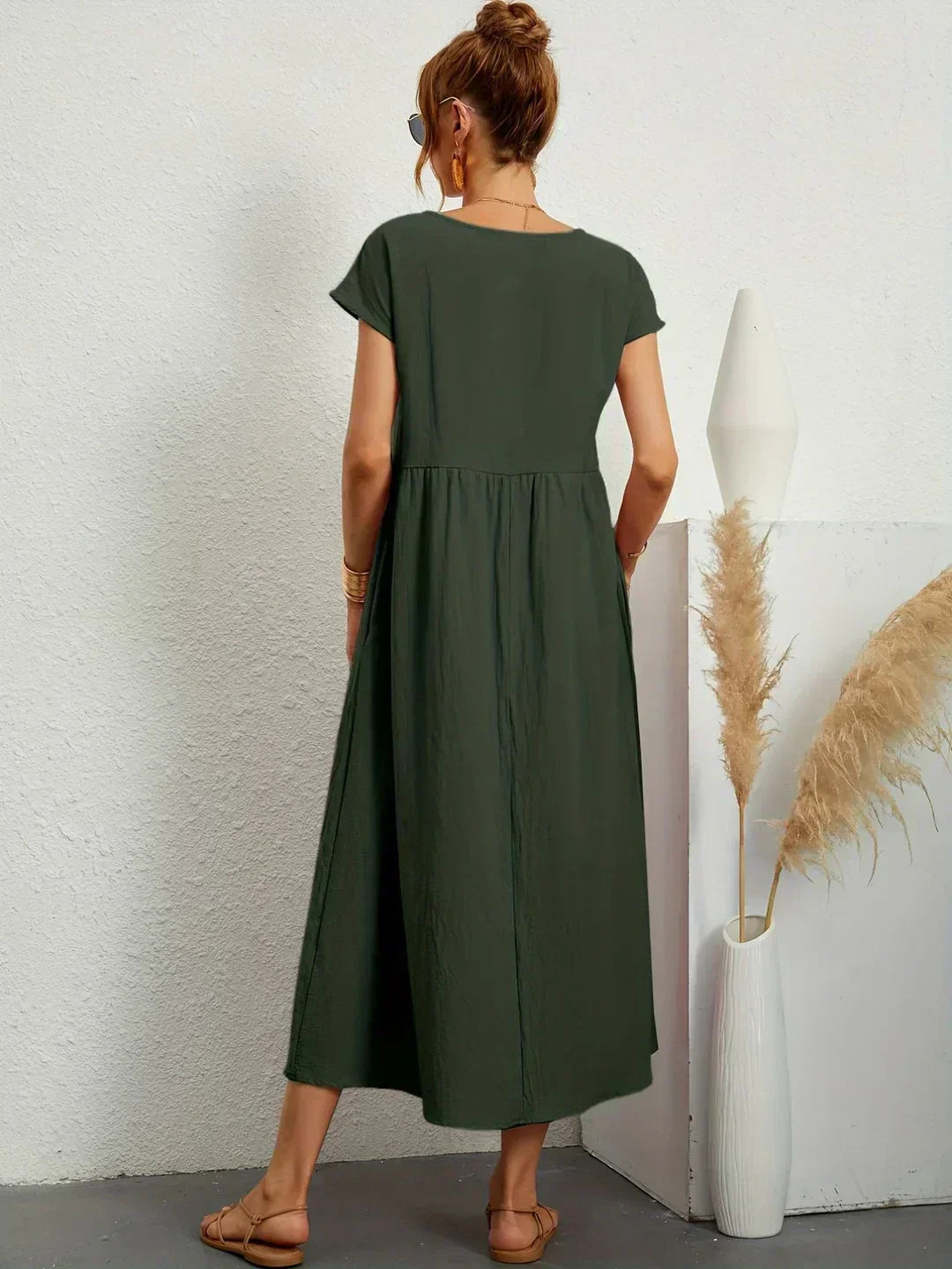 Sophie | Abito estivo elegante in lino per donne | Maxi