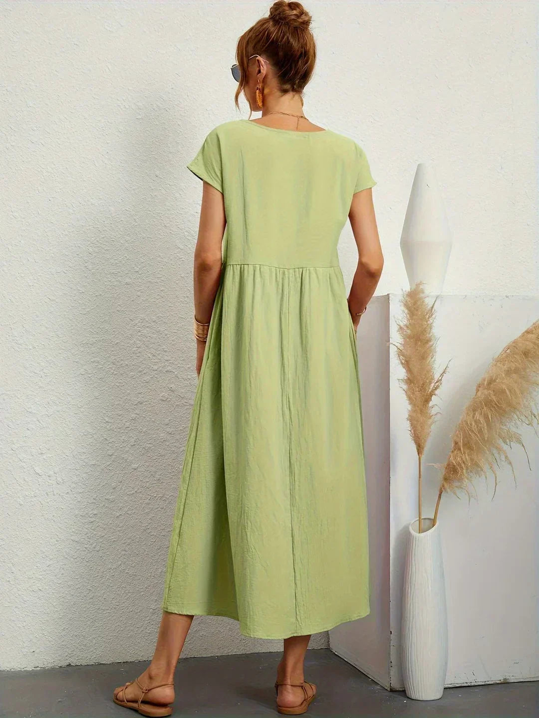 Sophie | Abito estivo elegante in lino per donne | Maxi