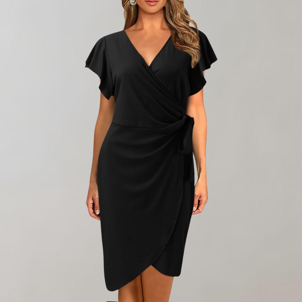 Dames Elegante Wickelkleid | Midi
