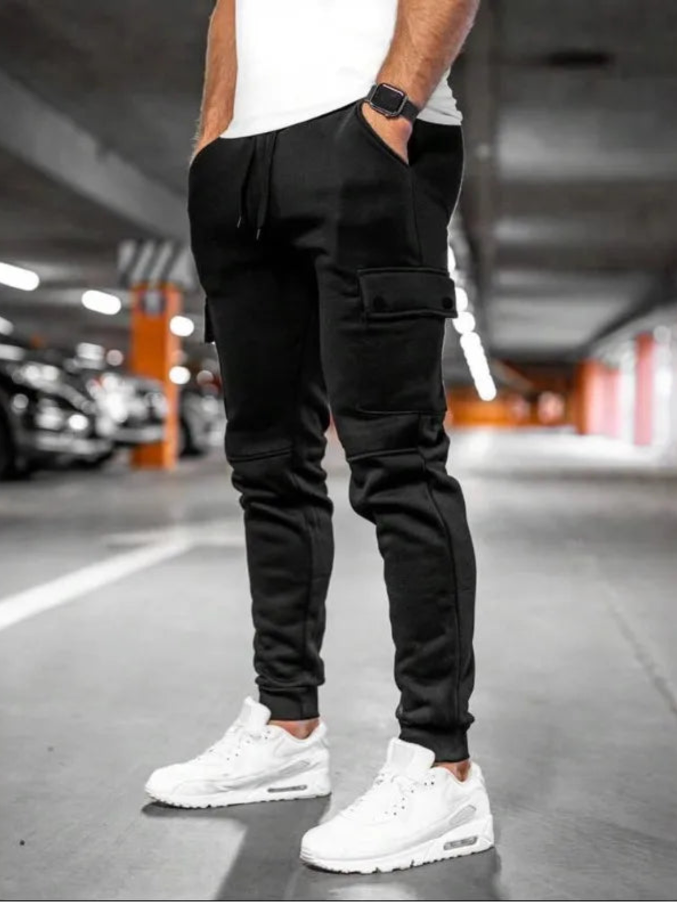 Heren Slim Fit Joggingbroek | Tapered, Met Ritszakken