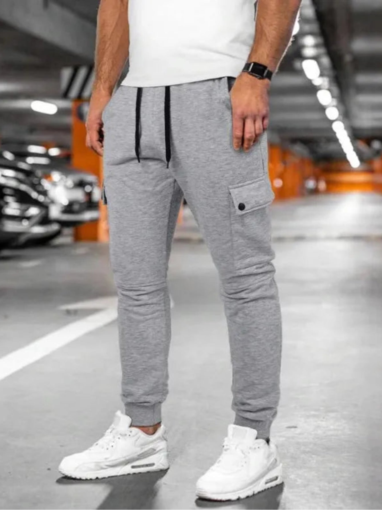 Heren Slim Fit Joggingbroek | Tapered, Met Ritszakken