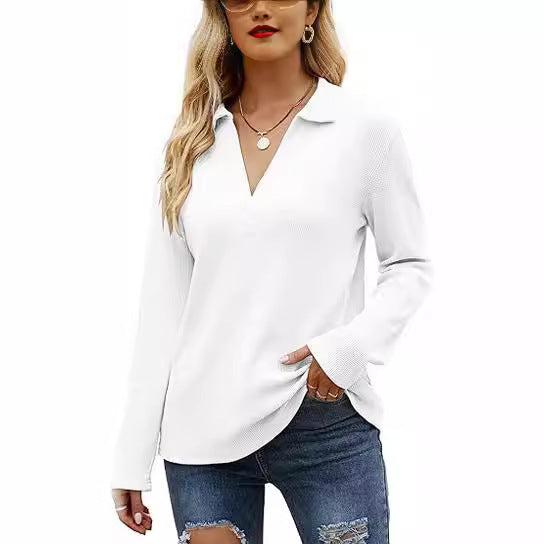 Dames Zomer Poloshirt | Langarm, Luchtig