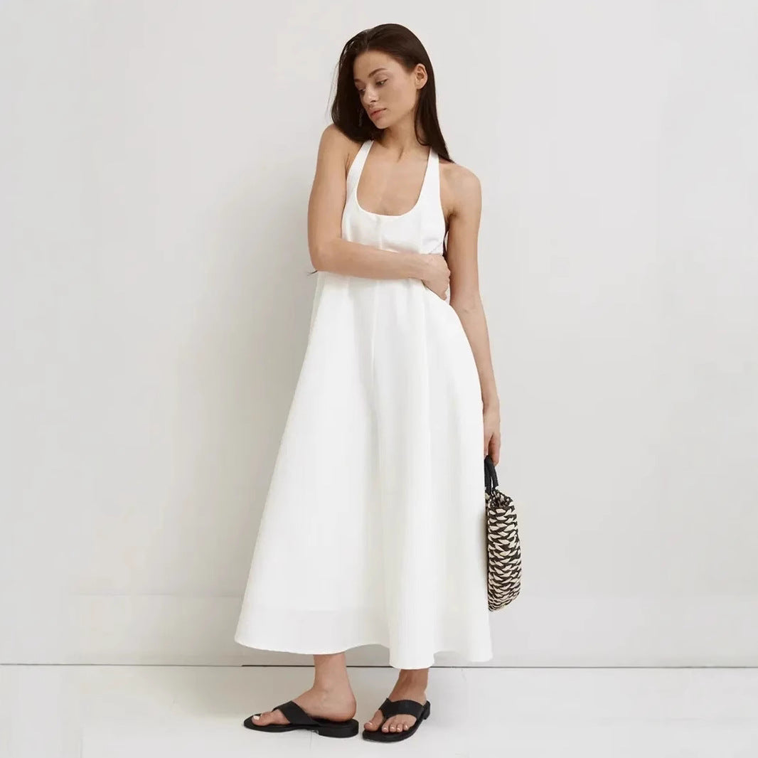 Dames Luchtige zomerjurk met halternek | Maxi