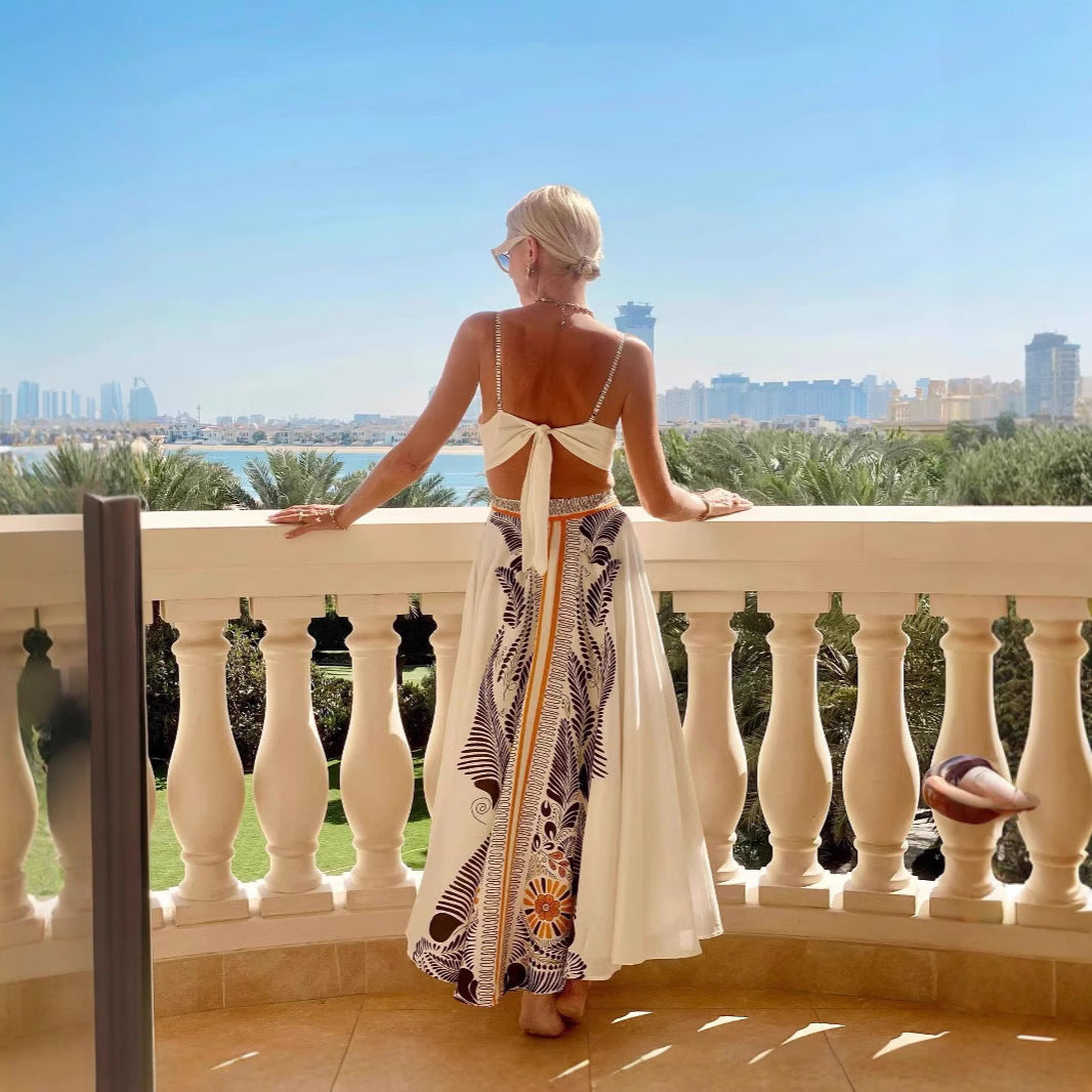 Abito estivo elegante da spiaggia con stampa | Maxi