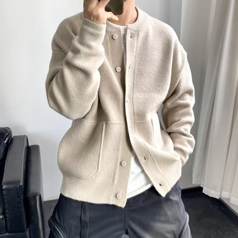 Heren Oversized Cardigan | Lang, Knopen
