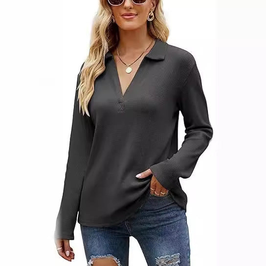 Dames Zomer Poloshirt | Langarm, Luchtig