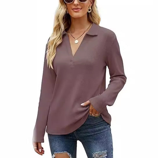 Dames Zomer Poloshirt | Langarm, Luchtig